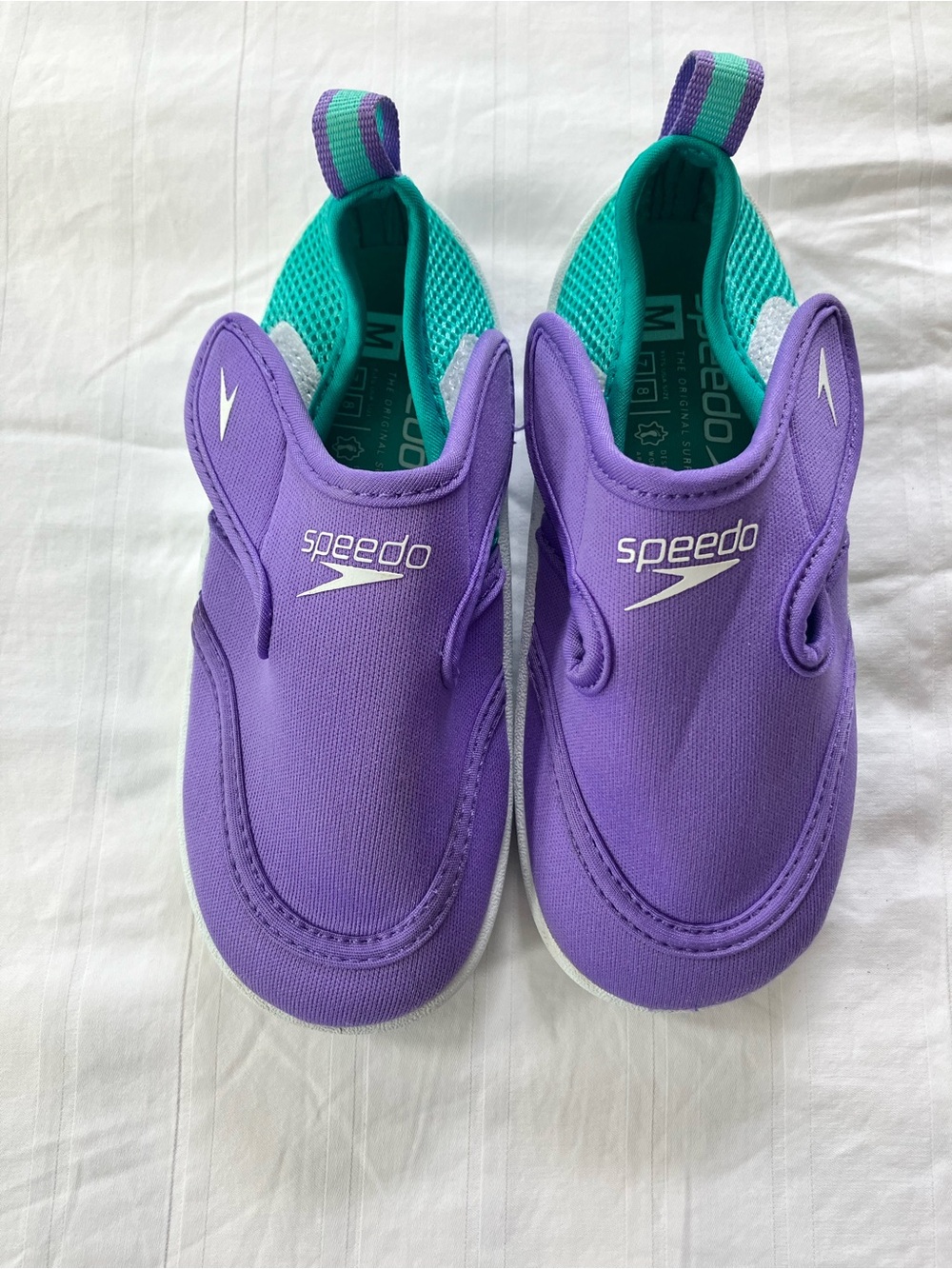 Speedo Kids Purple and Teal Slip-On Water Shoes